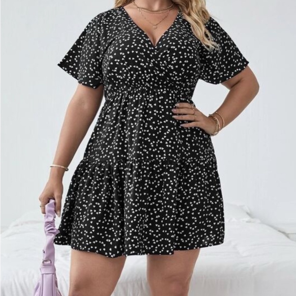Black and White Heart Dot Dress